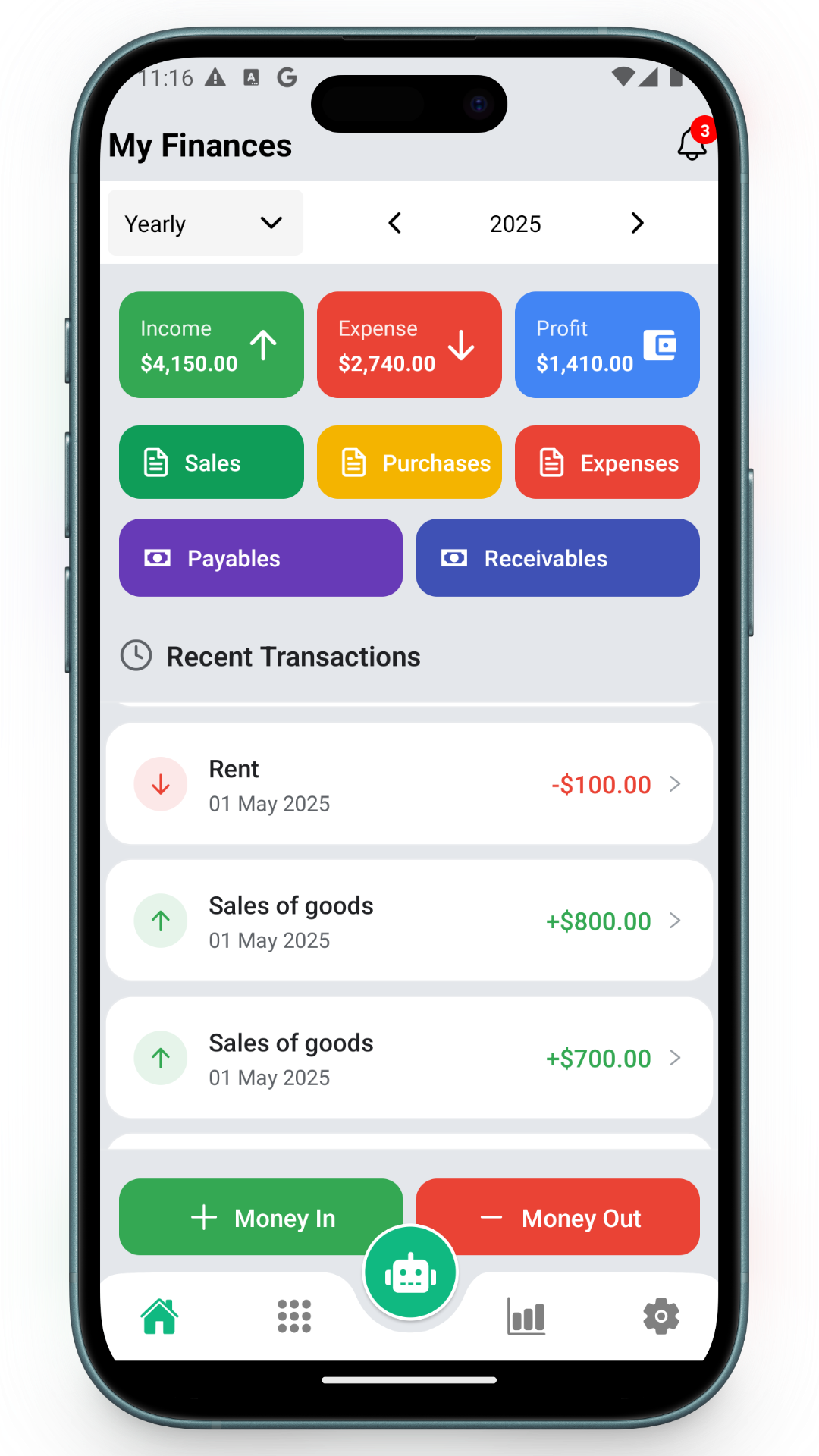 Genie Accounting App Screenshot